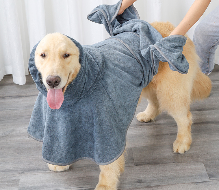 Highly Absorbent Cotton Dog Bathrobe Towel