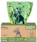 Dog Poop Biodegradable Bags One Biig Roll (600 ct.) Eco-friendly Doggy Poop Bags Pet Waste Pickup Bag Degradable Cat Waste Disposal Bags (1 Roll 600 Bags)