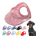 Outdoor Sun Protection Hood for Dogs 2024 New Dog Hat Canvas Dog Sun Hat Dog Baseball Cap Pet Dog Outdoor Sun Protection Visor Hat with Ear Holes and Adjustable Neck Strap (Cloud Powder S)