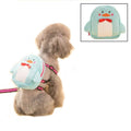 Stock Show Pet Dog Cartoon Backpack Harness with Leash Puppy Dog Cute Animal Back Pack Saddle Bags with Lead Leash for Dog Outdoor Training Walking Blue